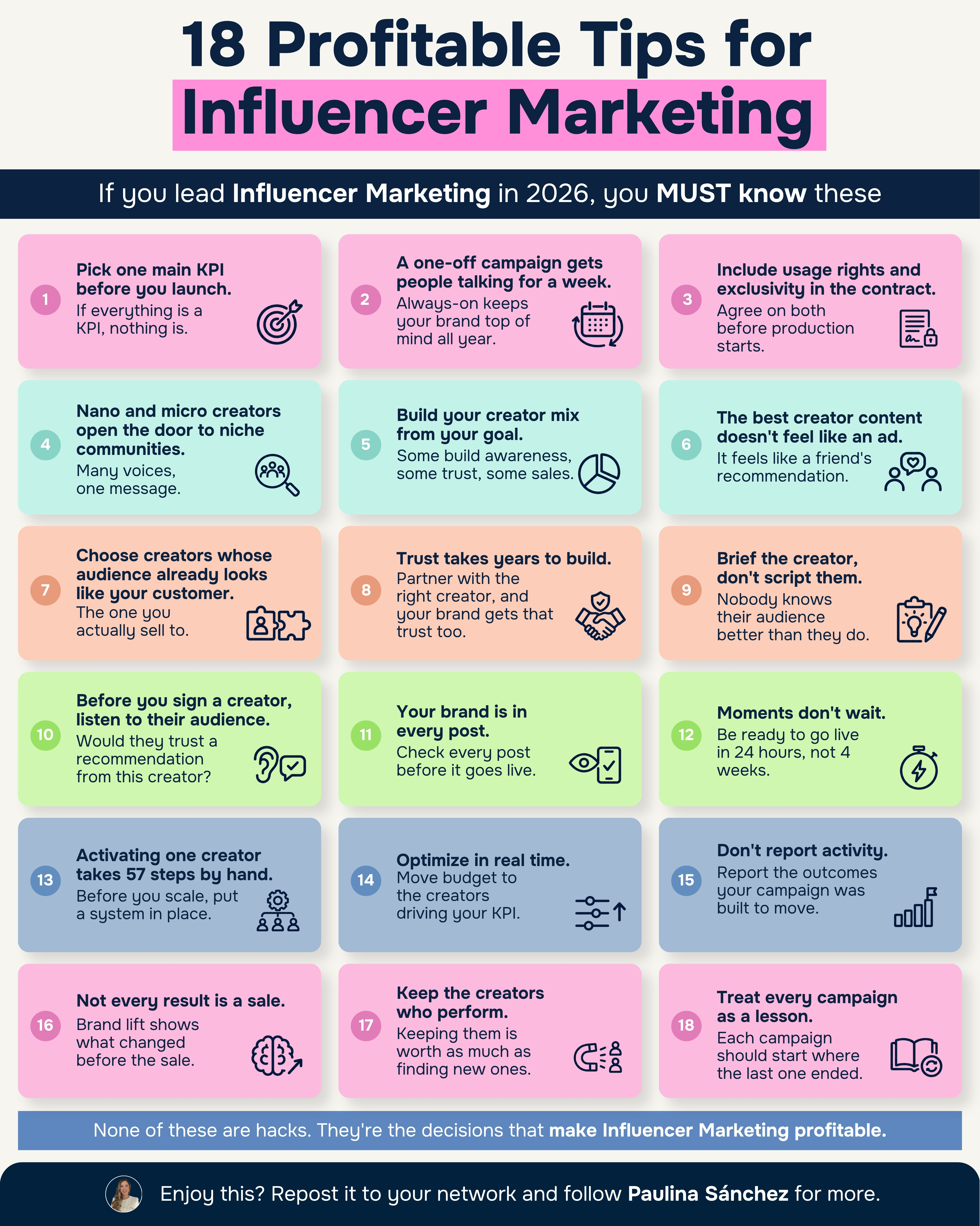 Si diriges marketing de influencers en 2026, estos son 18 consejos rentables que DEBES conocer